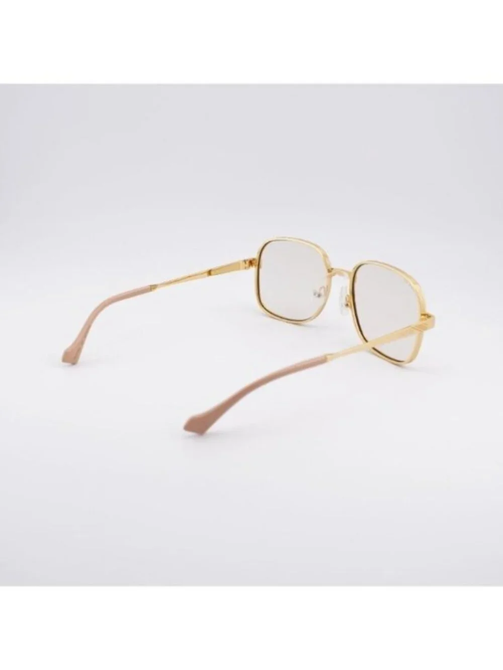 Gucci GG0788S 001 Sunglasses Gold Square Frame, Yellow Lenses